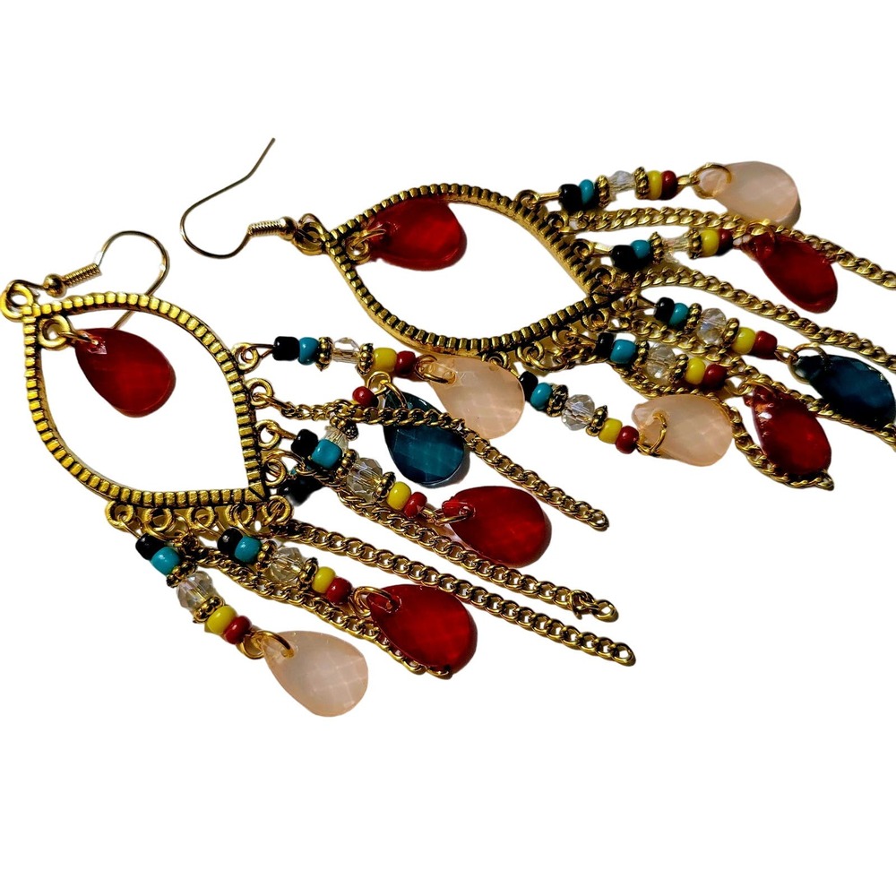 Boho Style Tong Tassel Earrings